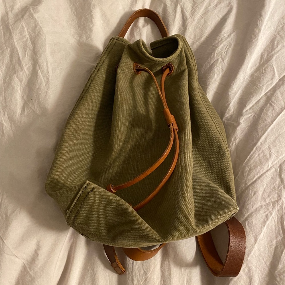 Madewell canvas drawstring backpack